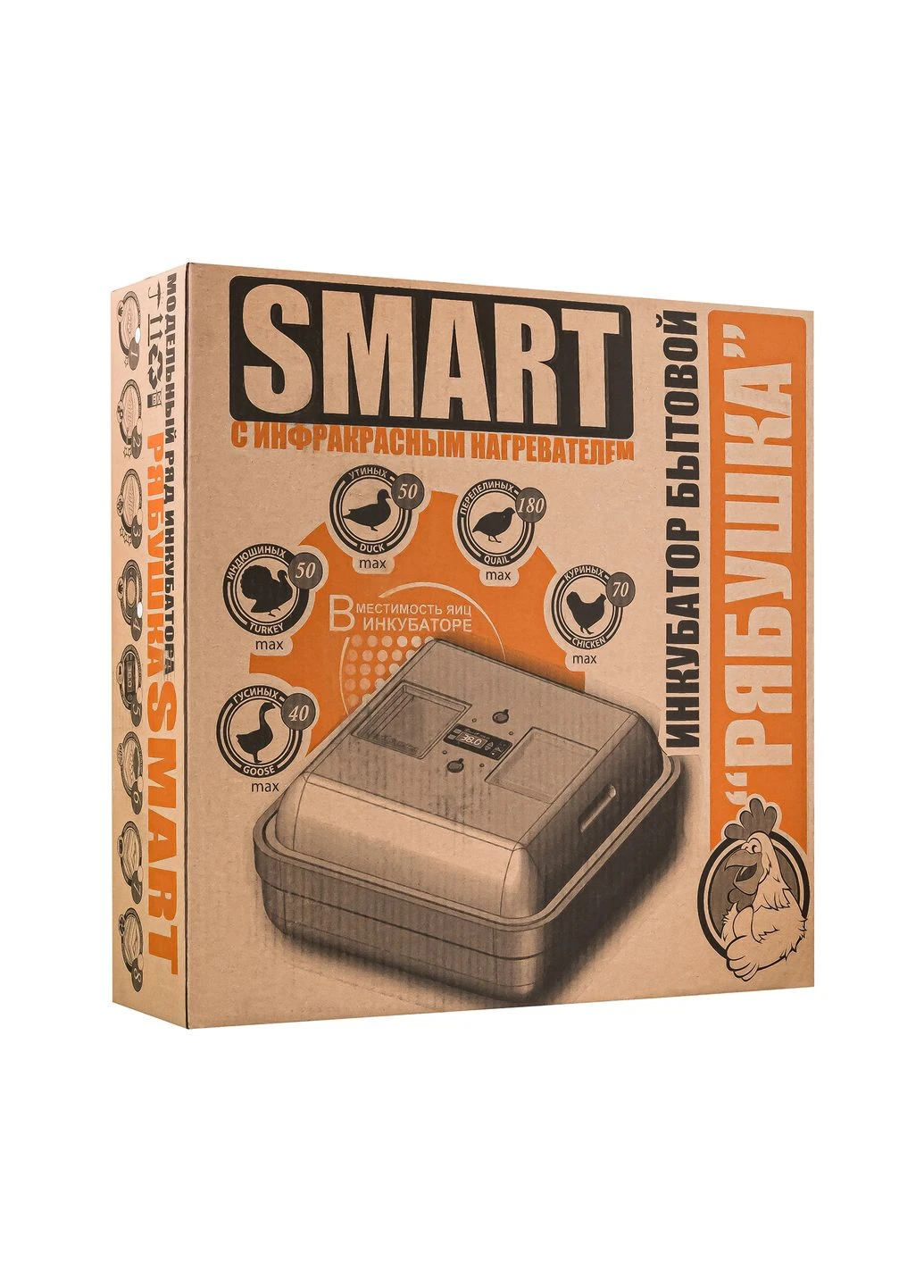 Инкубатор « Smart» на 70 яиц (аналоговый терморегулятор) с ручным переворотом Рябушка (300101227)