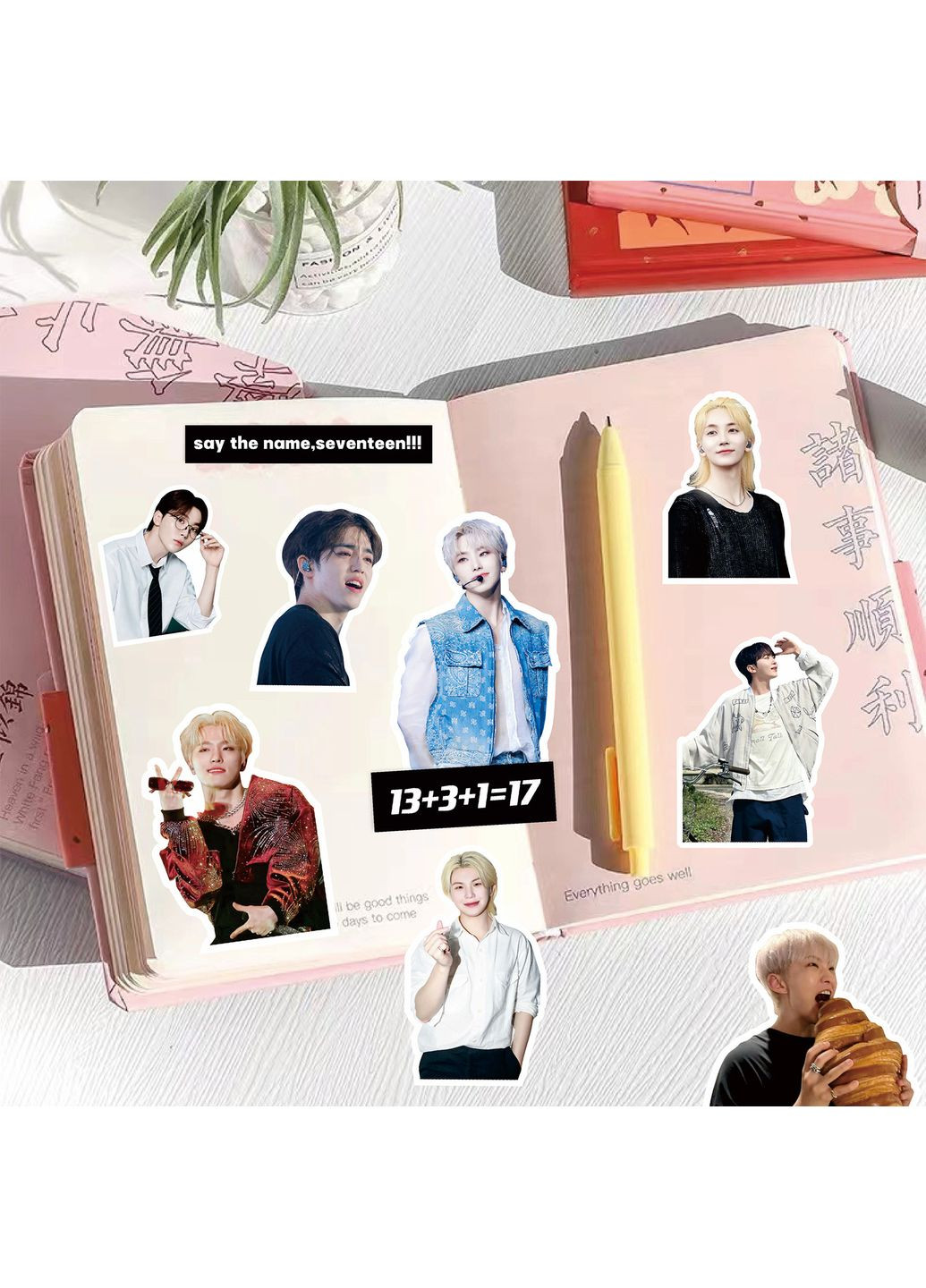 Набор наклеек Seventeen севентин (80 шт) No Brand (349457491)