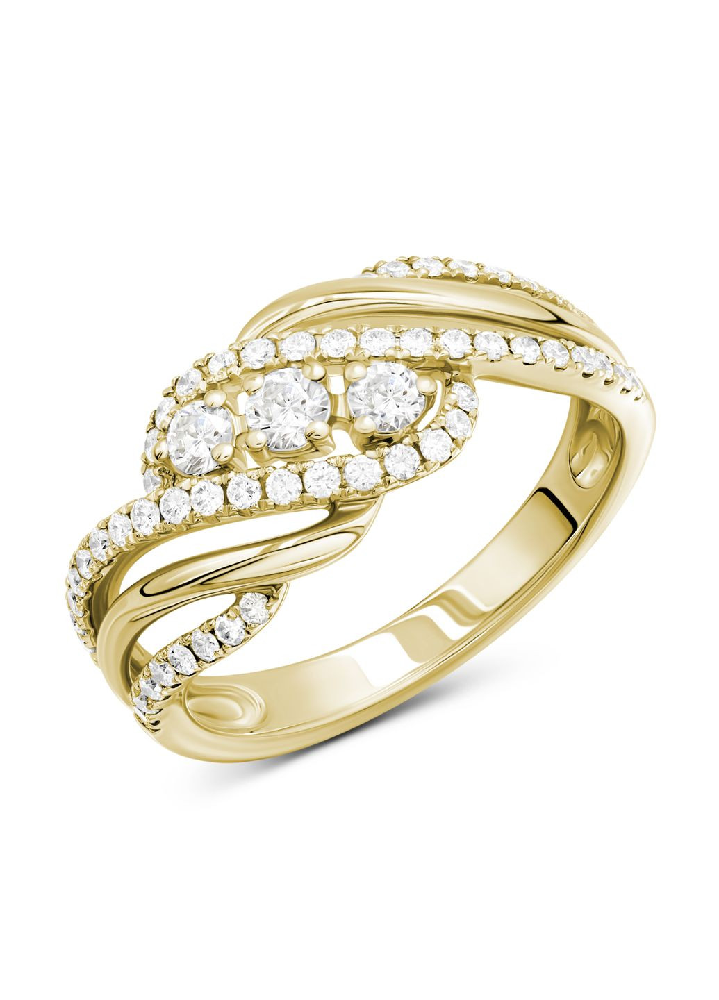 Кольцо с бриллиантами в желтом золоте 1К759-0346 Zarina (333833681)