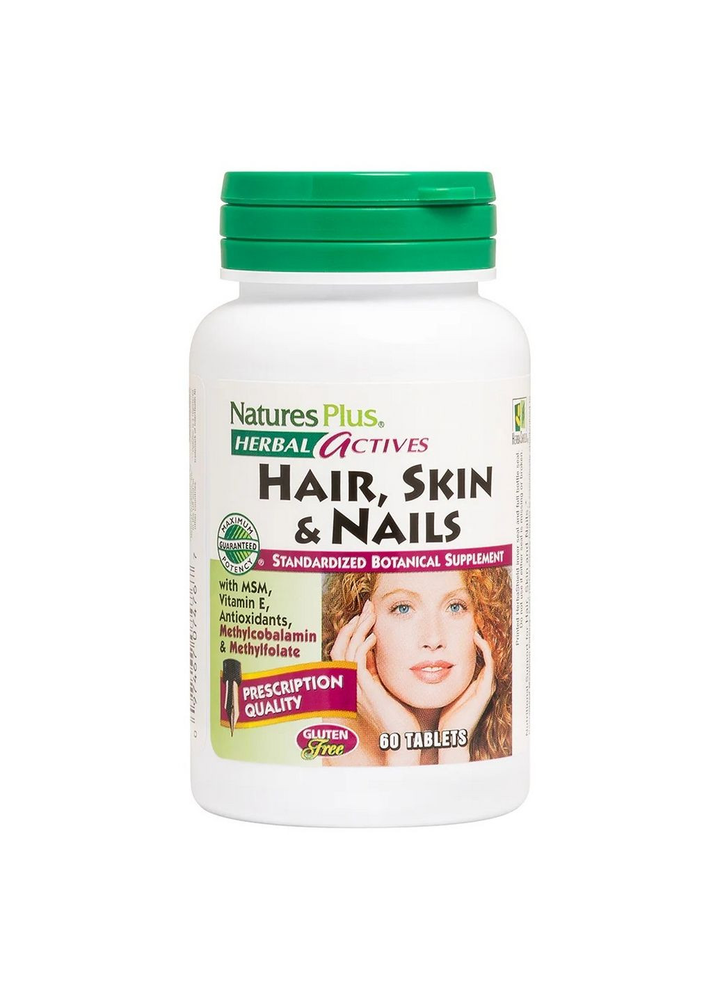 Вітаміни та мінерали Herbal Actives Hair Skin and Nails, 60 таблеток Natures Plus (293480305)