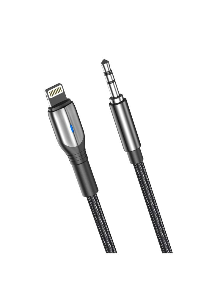 AUX кабель 3,5 мм Lightning для смартфона 1,2 м черный кабель для музыки и звука ProDobro (367836156)