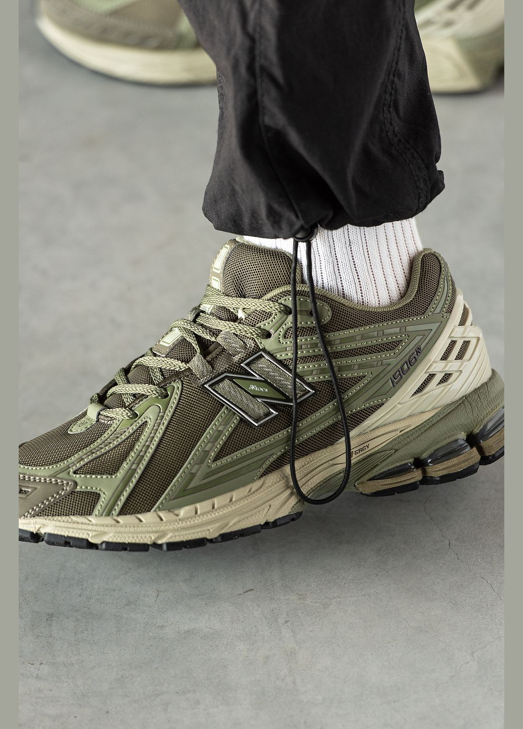 Оливковые (хаки) демисезонные кроссовки мужские new balance 1906r khaki green | нью баланс 1906 хаки No Brand