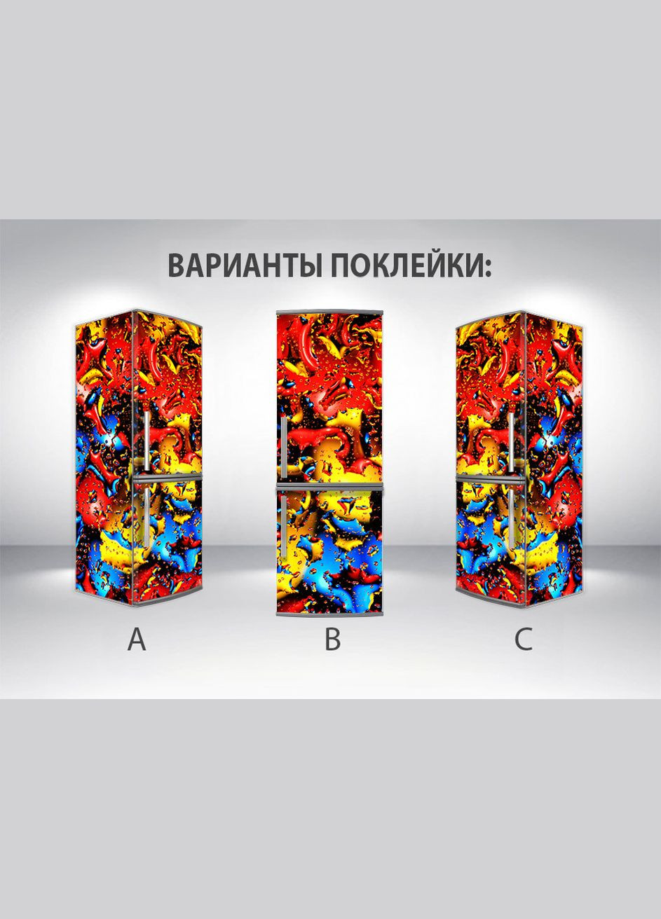 Наклейки на холодильник 3d, Самоклейка, 180 х 65 см, Лицевая+Левая(А) (holSS1_ts10717 Разное-2) Декоинт (278288707)