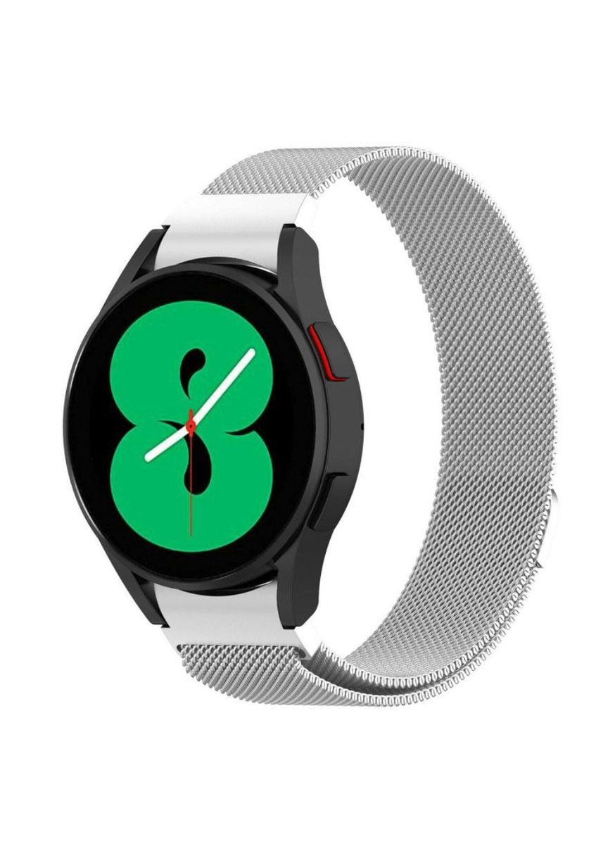Миланский сетчатый ремешок для часов Samsung Galaxy Watch 4 44mm SM-R870 - Silver Primolux (338623151)