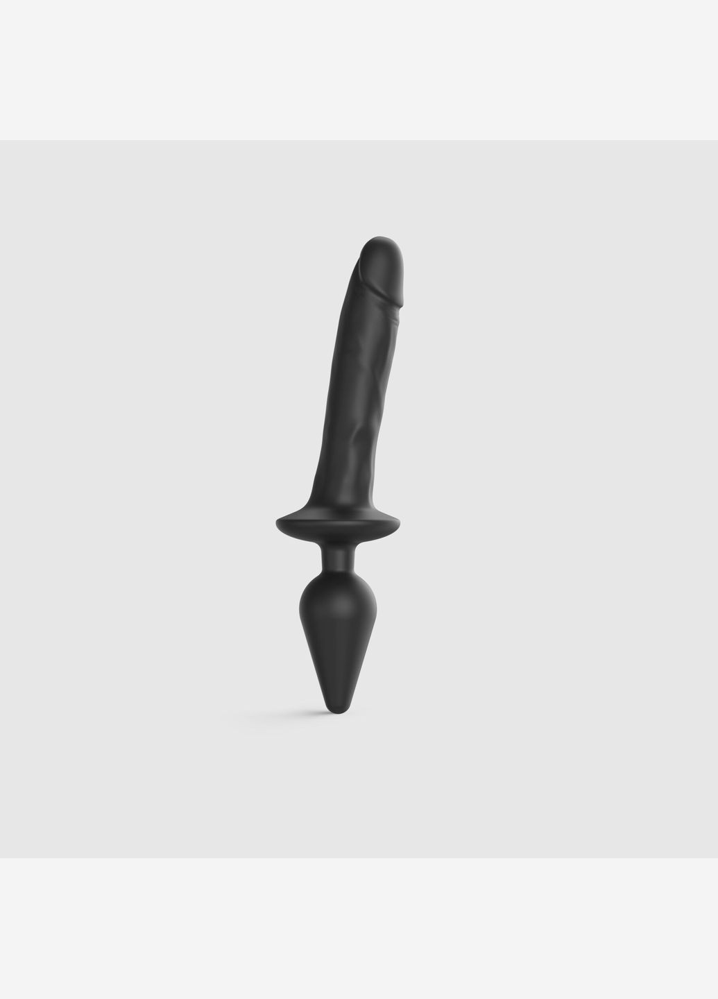 Анальна пробка з дилдо 2в1 SWITCH PLUG-IN REALISTIC DILDO Black XXL, діаметр 5,2/3,9 см - CherryLove Strap-On-Me (339867202)