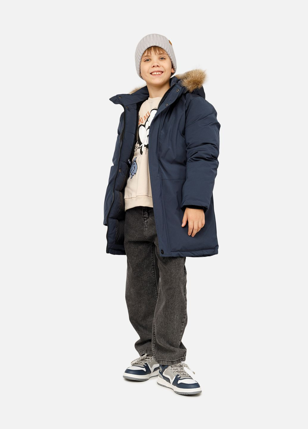 Темно-синя зимня куртка для хлопчика колір темно-синій cb-00254776 YunShow
