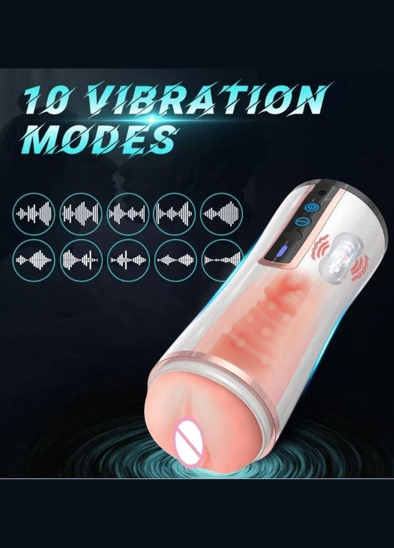 Мастурбатор SweetPleasure с режимами вибрации и аккумулятором No Brand (339864663)