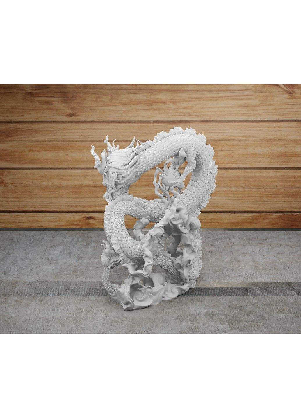 Статуэтка китайского дракона в классическом стиле. Белый. 10 см. ЗаСвіт (280940733)