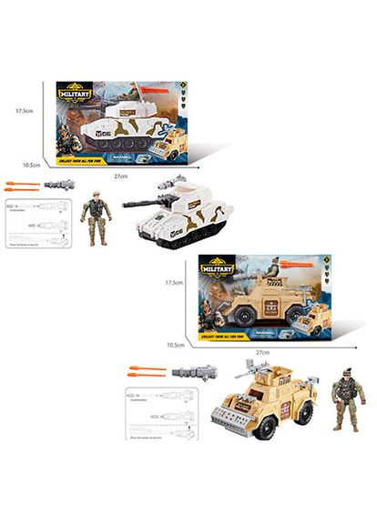 Набір з фігурки танк, машина, що стріляє F14-3-4A No Brand (315798674)