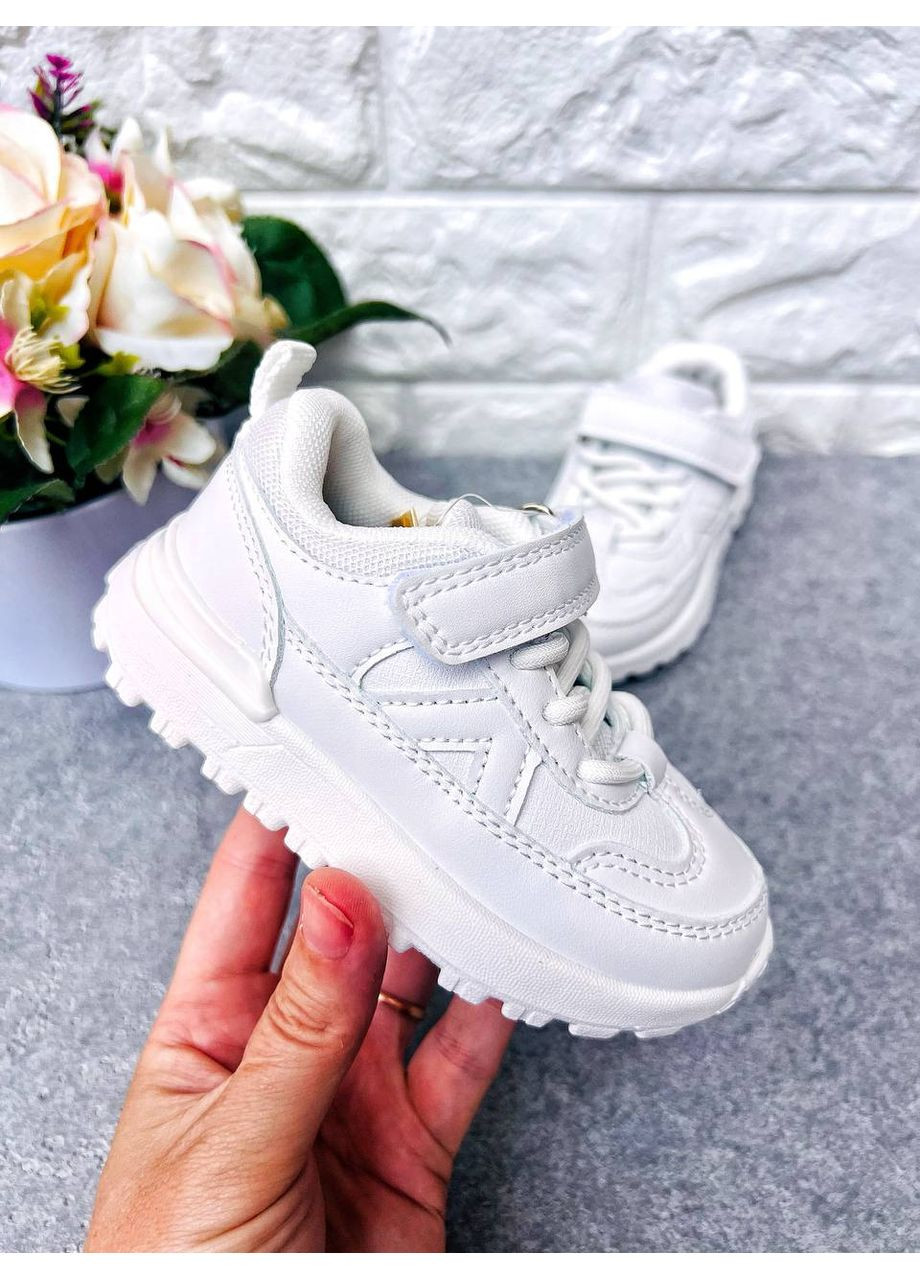 Белые хорошенькие кроссовки для малышей Clibee