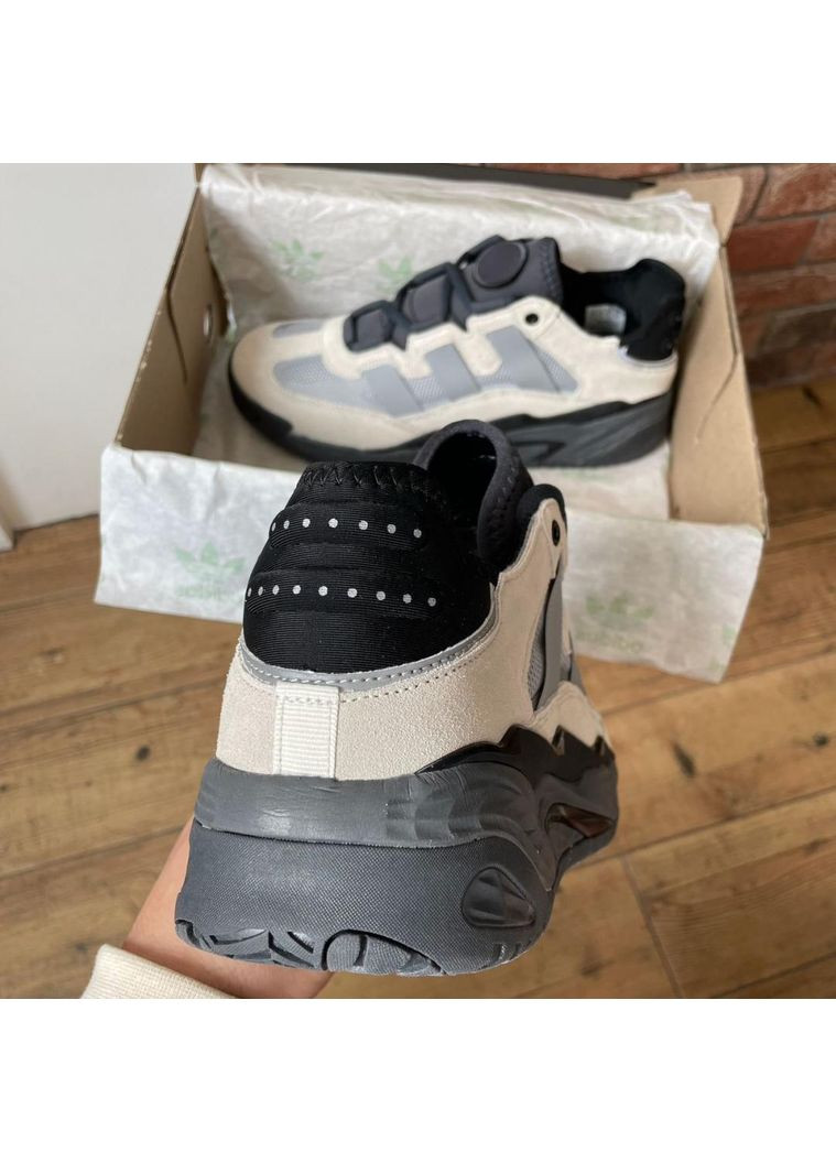 КРОССОВКИ ЖЕНСКИЕ ADIDAS NITEBALL GREY BLACK 2 АДИДАС НАЙТБОЛ No Brand серые демисезоны (367171849)