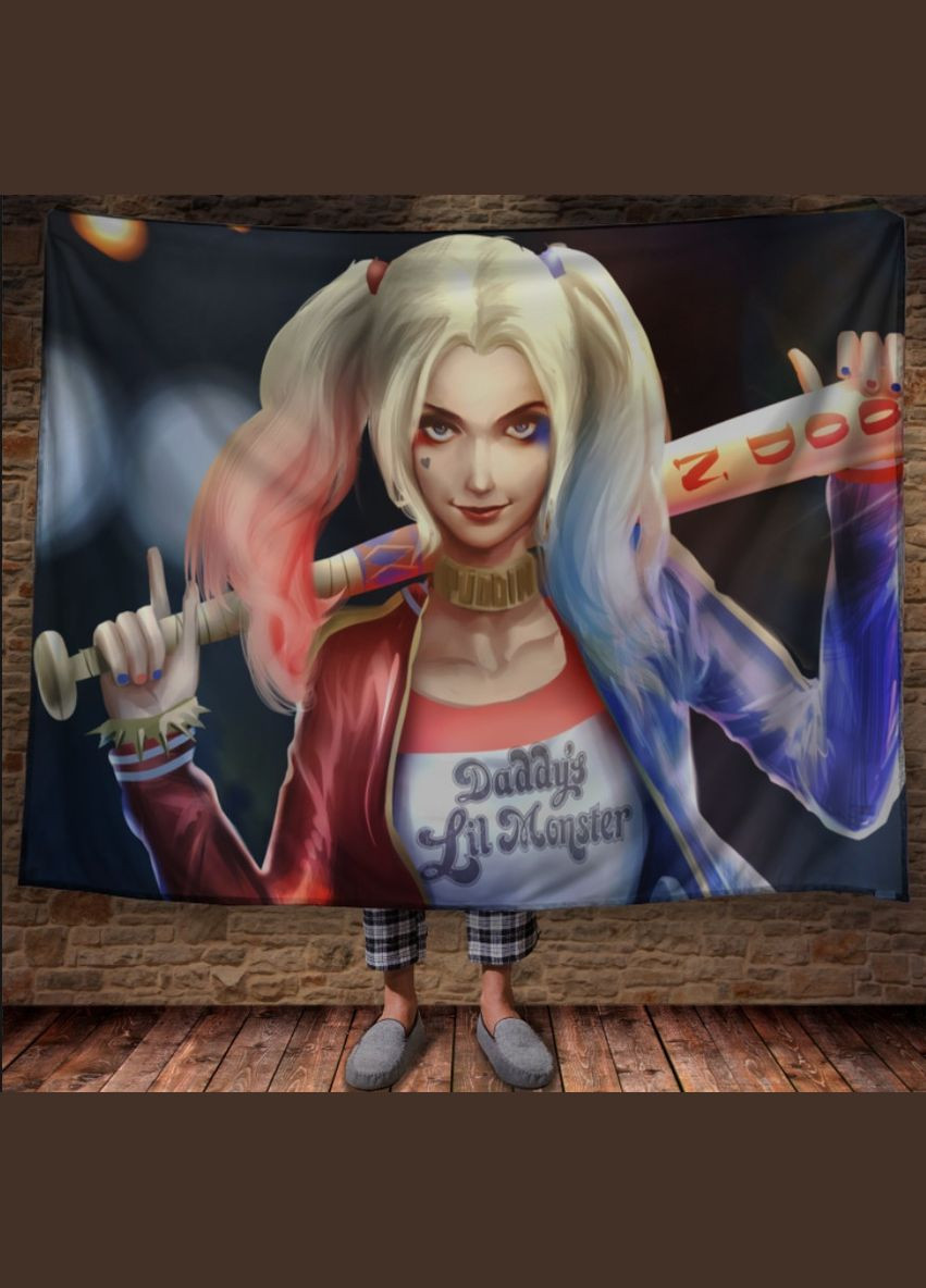 Плед с 3D-принтом Харли Квин с битой Перша Креативна мануфактура PERFECTUS Плед (301869086)