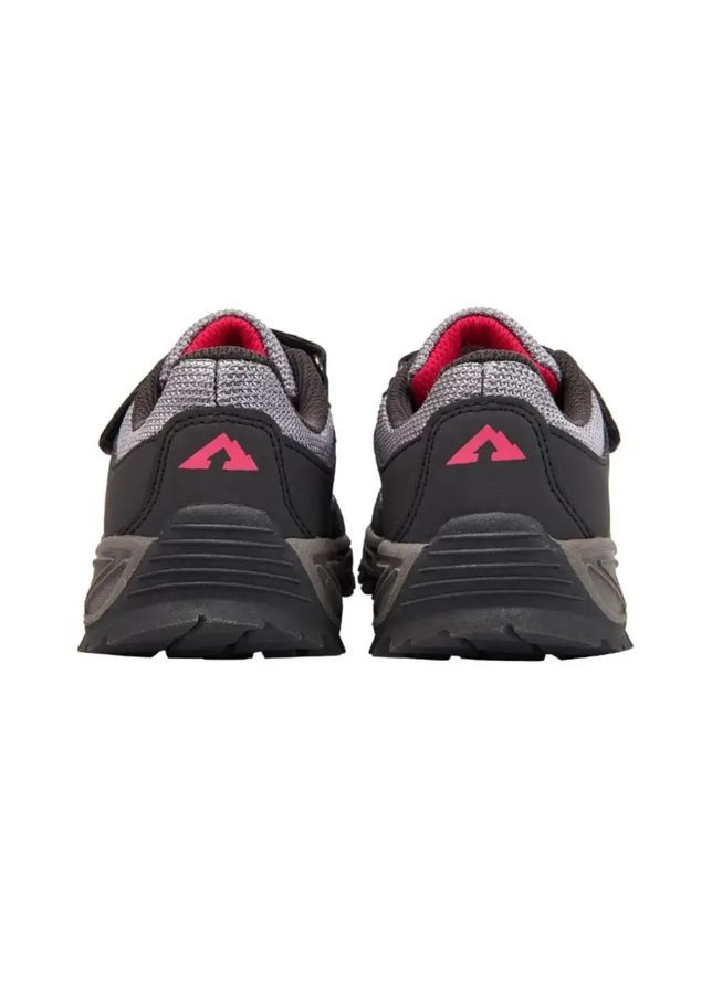 Серые демисезонные детские текстильные кроссовки унисекс серые с темно-серыми и розовыми вставками. No Brand