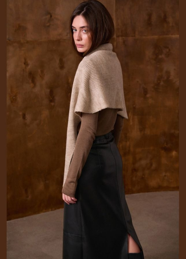 Елегантний шарф-хустинка з ніжної напіввовняної пряжі (2816) Triko Bakh (334710649)