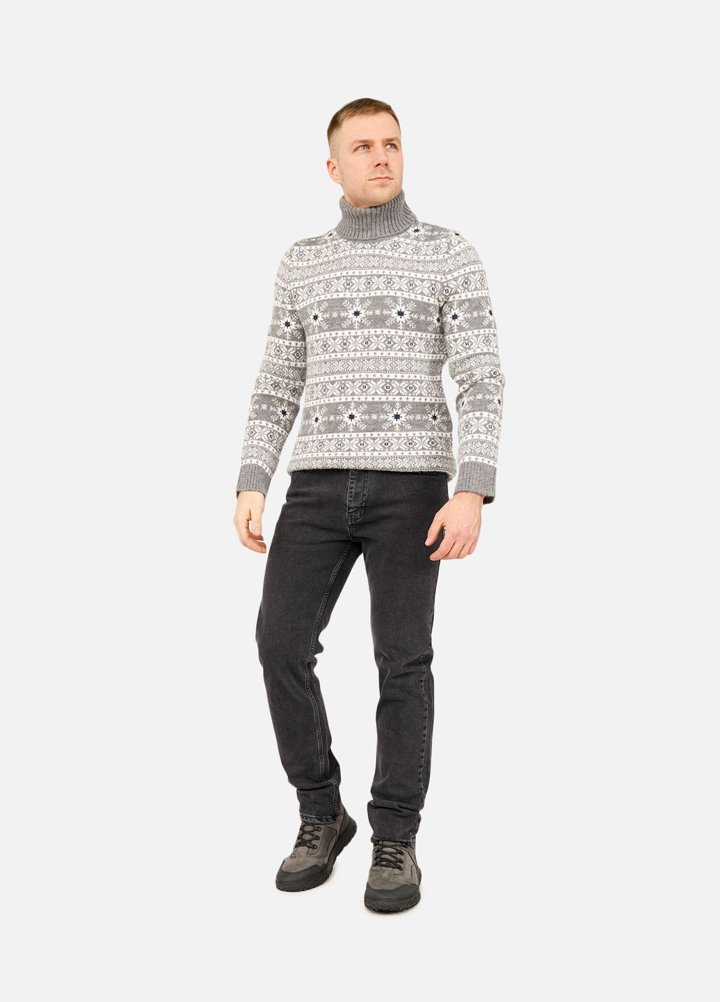 Серый зимний мужской свитер цвет серый cb-00263896 Gerekli