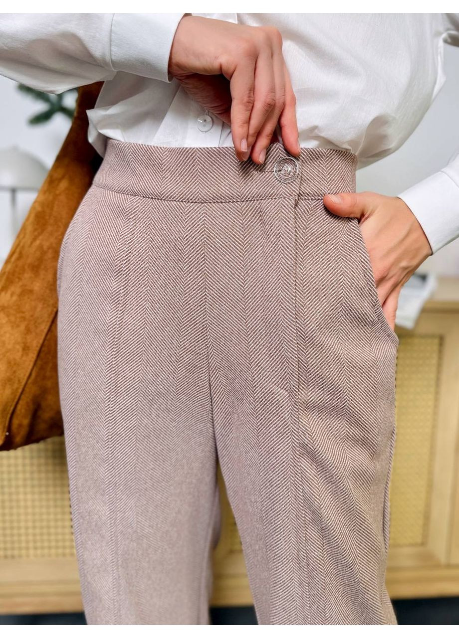 Жіночі брюки з кашеміру «ялинка» — ЗАМІР В ОПИСІ GD/GL Модний простір (370147494)