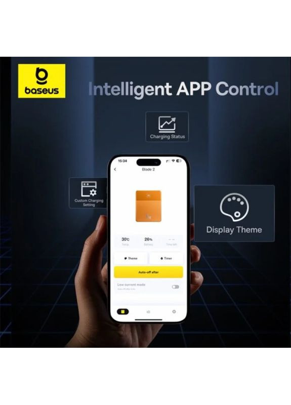 Зовнішній акумулятор Blade2 Fast-Charging Power Bank with Digital Display Intelligent Edition 12000mAh 65W Mariana Blue Baseus (368771471)
