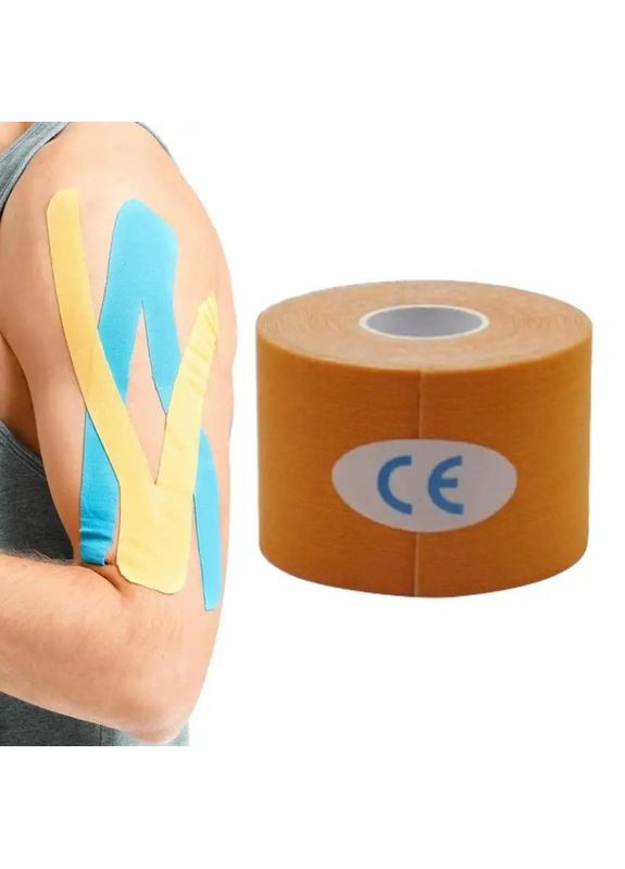 Спортивный тейп Кинезио – пластырь для поддержания мышц 5 см 5 м No Brand (348118882)