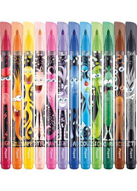 Фломастери Color Peps Monster, 12 кольорів, 12 шт. () Maped MP.845400 (366529021)
