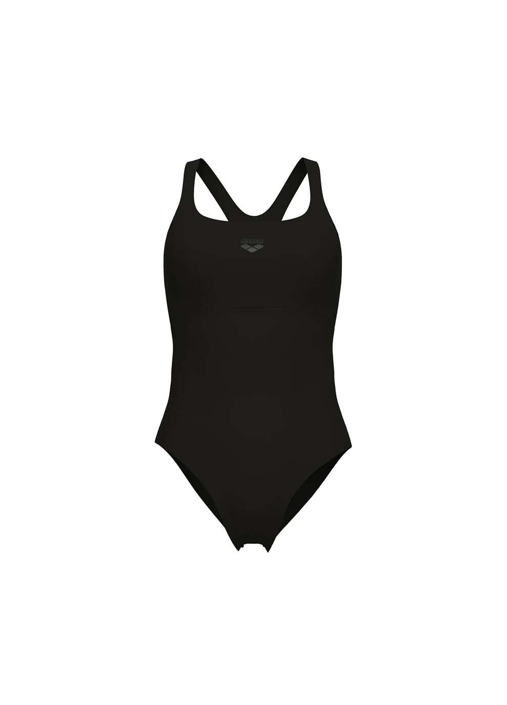 Чорний демісезонний купальник закритий для жінок solid swimsuit control pro bac чорний Arena