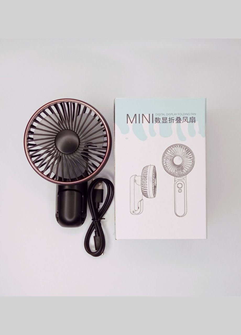 Вентилятор аккумуляторний USB з дисплеєм Fan F18 чорний 2000mAh No Brand (316714921)