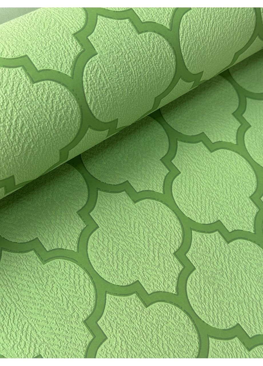 Шпалери німецькі вінілові на флізеліновій основі салатові з малюнком 57143 53см для спальні, дитячої, кухні. MARBURG (371775667)