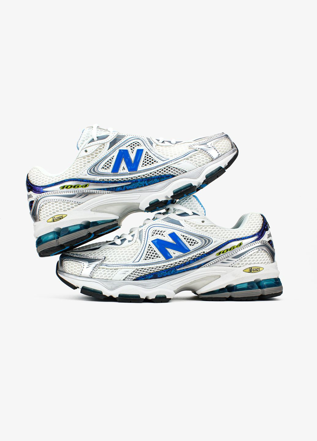 Білі всесезон кросівки чоловічі new balance 1064 white blue silver | нью беланс 1000 білі сині срібні No Brand