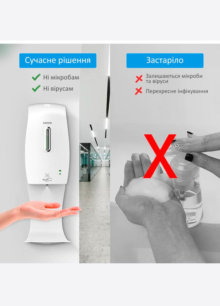 Сенсорный дозатор для антисептика PL151049S (PL-151049MS) No Brand (347590466)