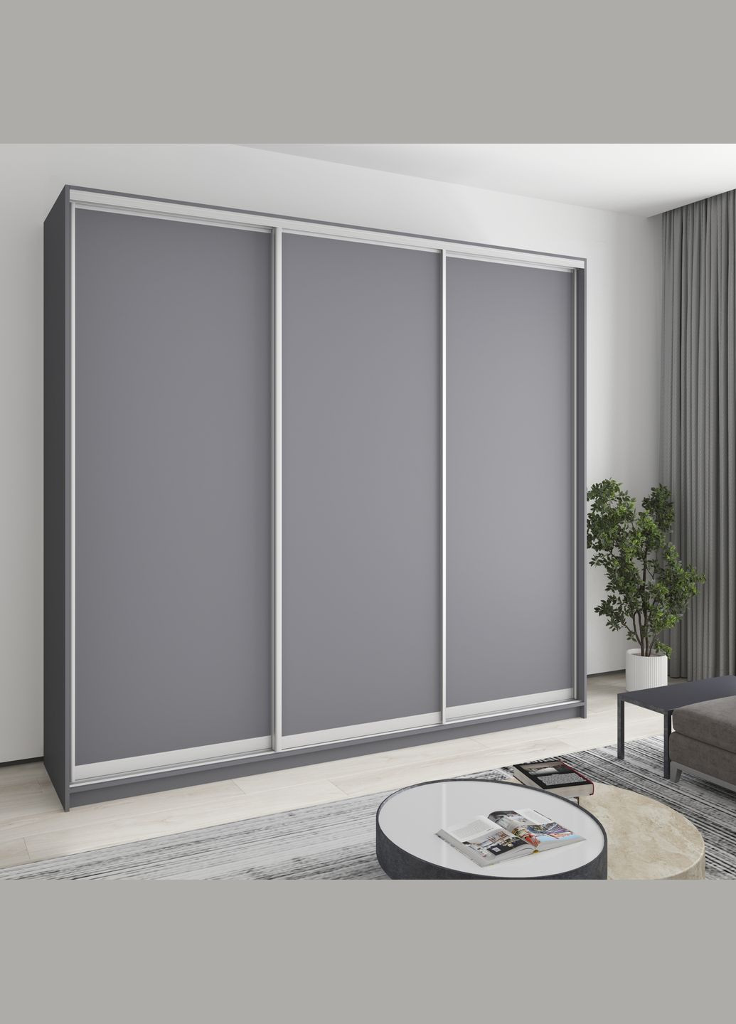 Шафа-купе тридверна Комбо AL 3ДСП 260x45x240 см (MBS-2042) MebelStar (346288713)