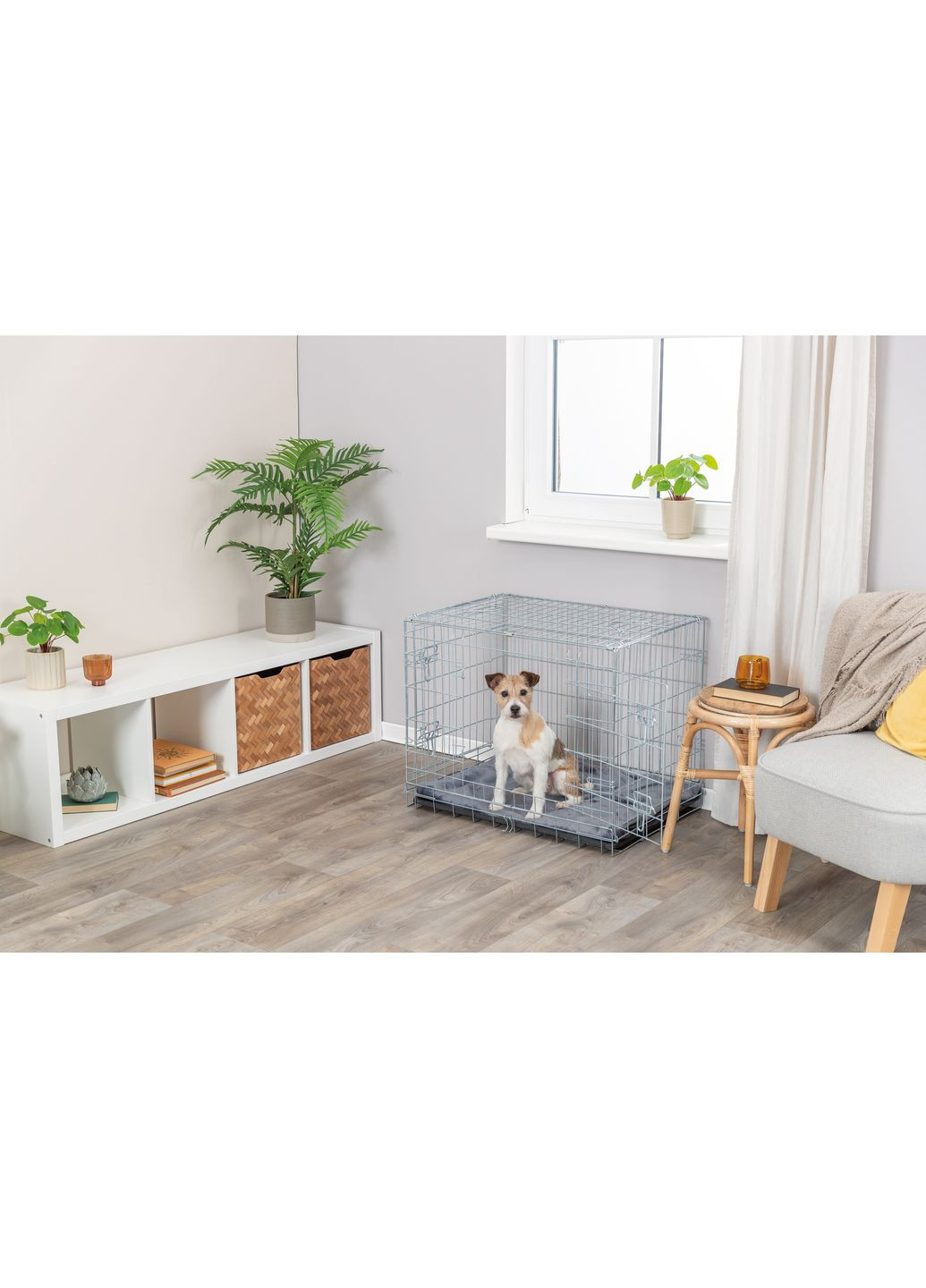 Клетка металлическая для собак 78 х 62 х 55 см Серая (4011905039237) Trixie (364748499)