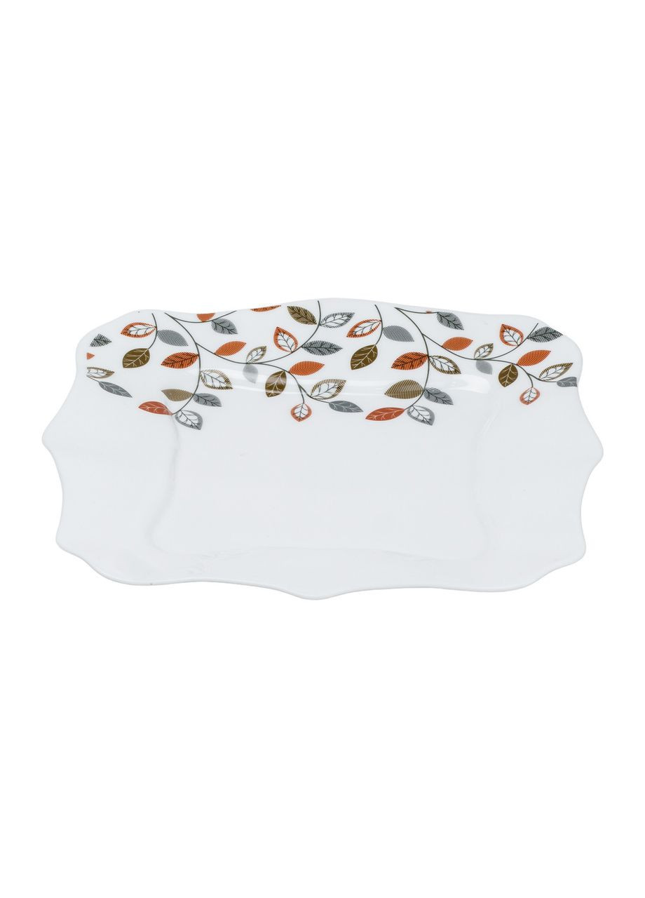 Столовый сервиз фарфоровых квадратных тарелок на 6 персон 24 предмета HP23405 TS Kitchen (370974504)