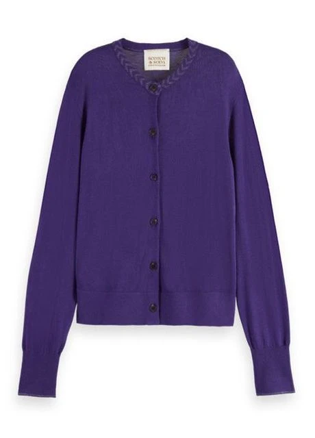 Фиолетовый демисезонный кардиган Maison Scotch