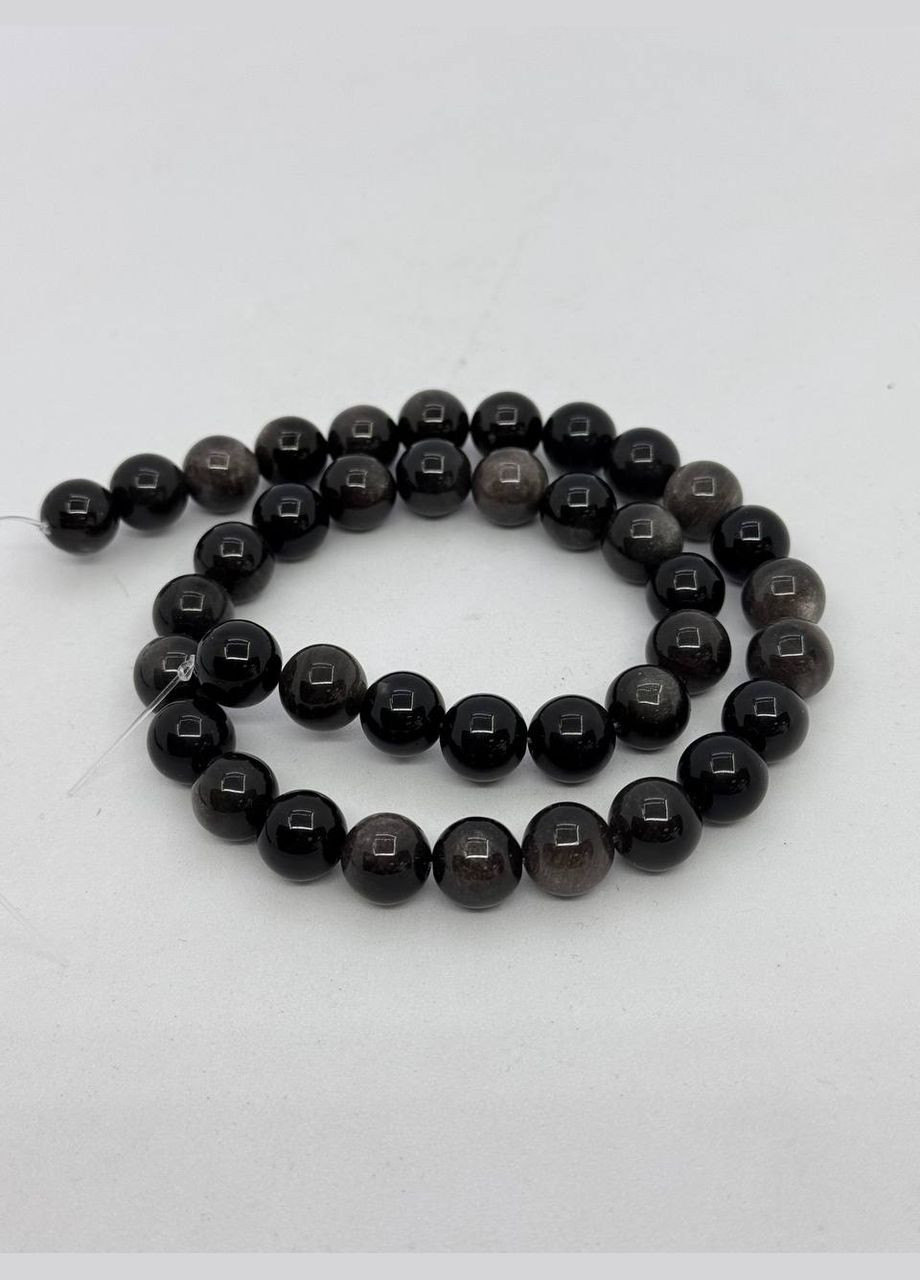 Обсидиан на нитке без застежки 40 см Черный No Brand (335249179)