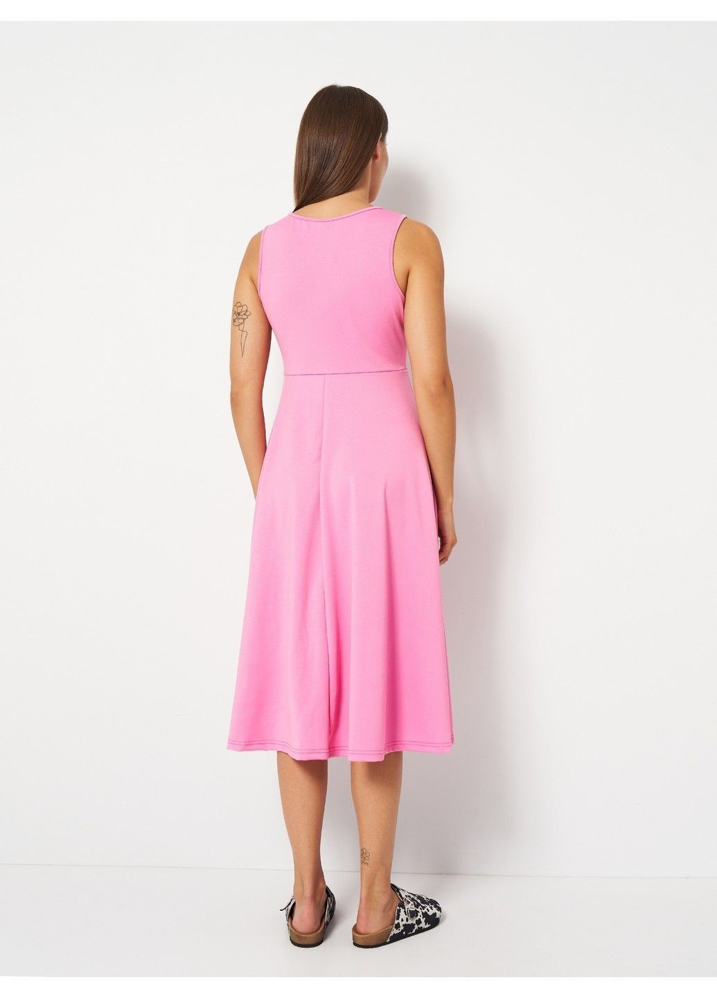 Рожева кежуал сукня SHEIN однотонна