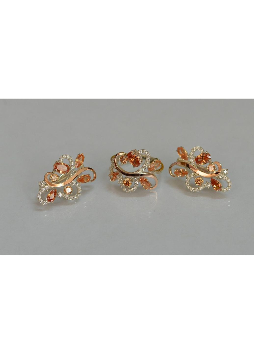 Срібний набір з золотими пластинами Silver Style (367113097)