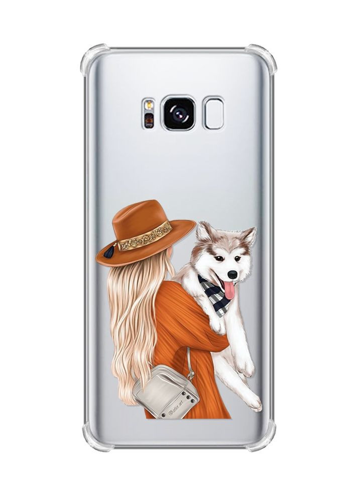 Чохол з потовщеними кутами на Samsung Galaxy S8:: Дівчина з песиком (принт 115) Creative (360663409)