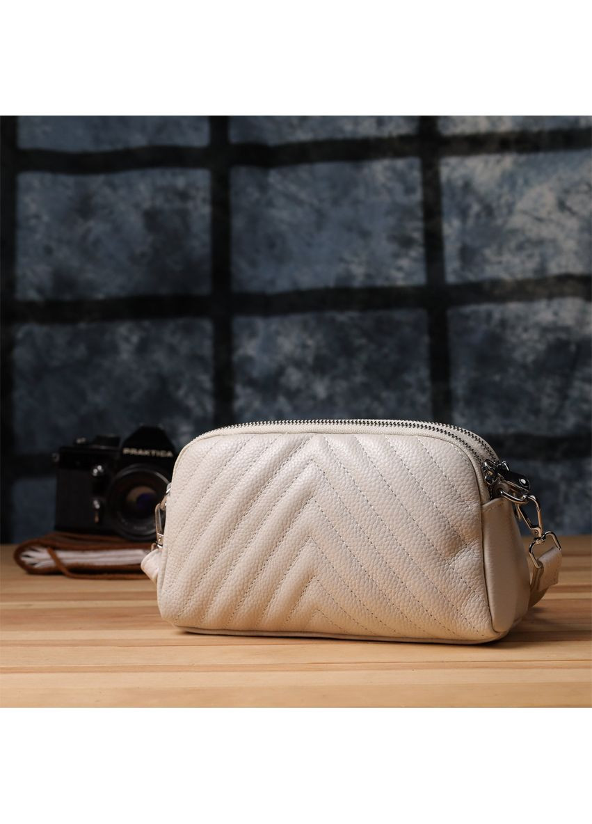 Модная сумка прошита треугольниками из натуральной кожи 22910 Vintage (350199067)