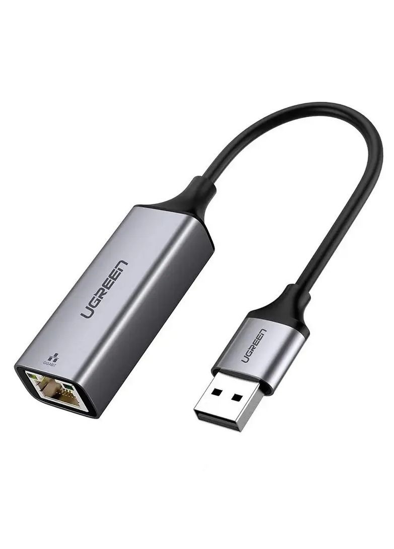 USB USB to RJ45 Ethernet Adapter Aluminum Case (Space Gray) Ugreen CМ209 (369148701)