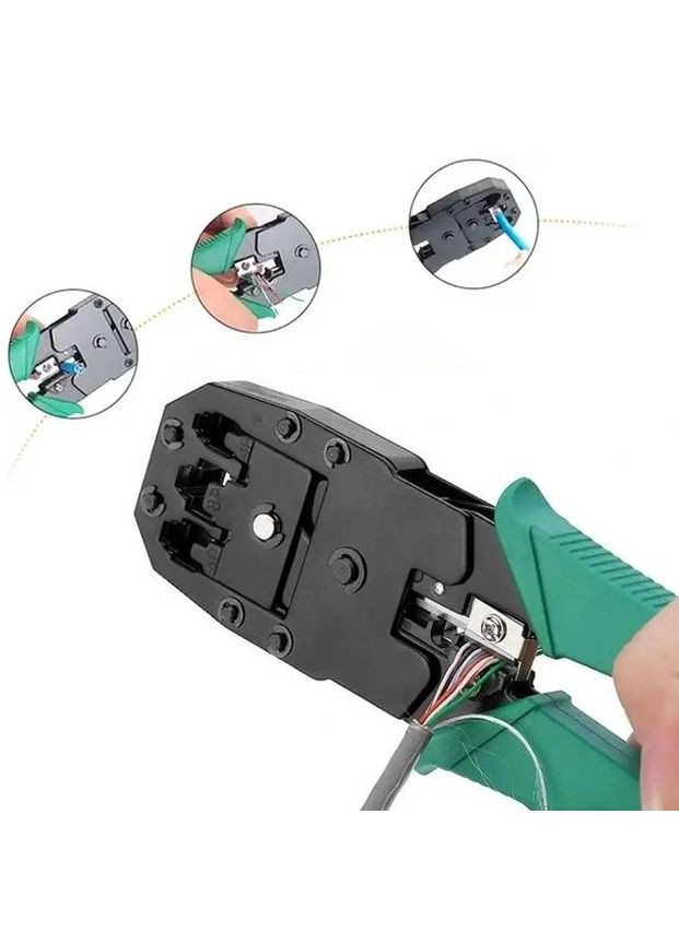 Клещи обжимные для опрессовки штекера кабеля интернет OubaoTool RJ45 Кримпер для обжима разъемов No Brand (353845800)