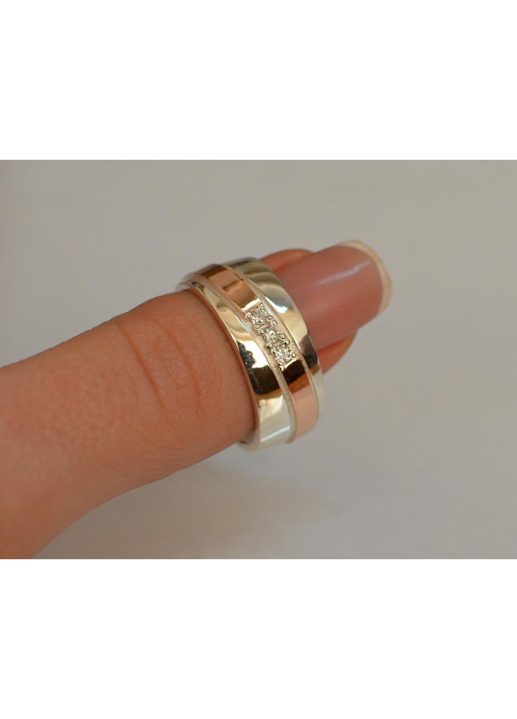 Серебряное кольцо с золотом Silver Style (367113184)