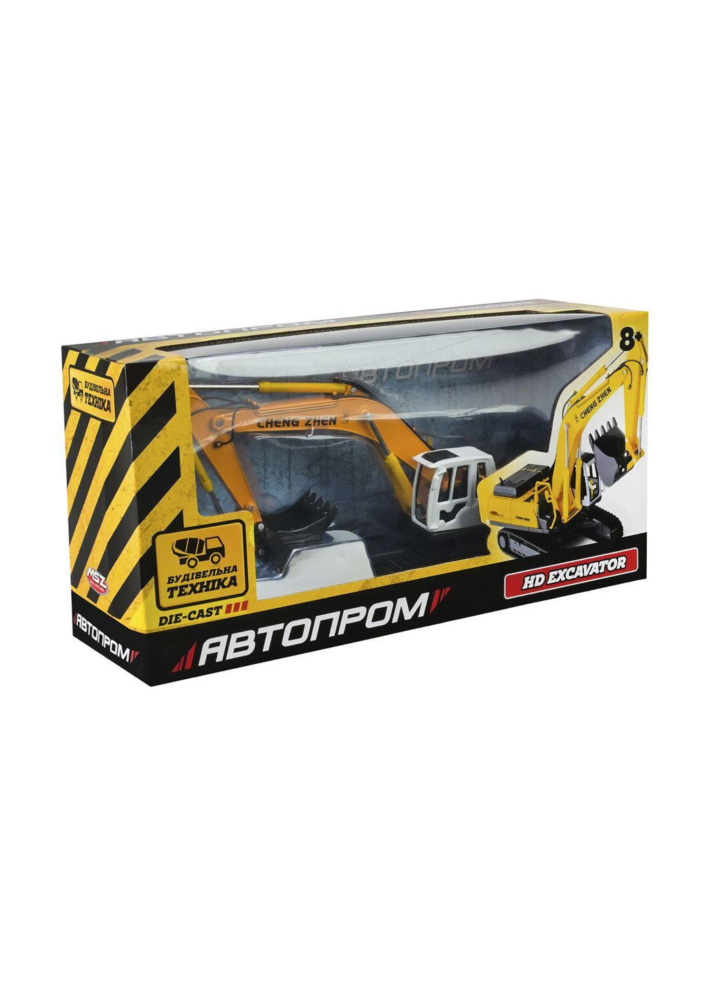 Строительная техника металлическая – Экскаватор в масштабе 1:50 цвет разноцветный ЦБ-00289176 АВТОПРОМ (370499648)