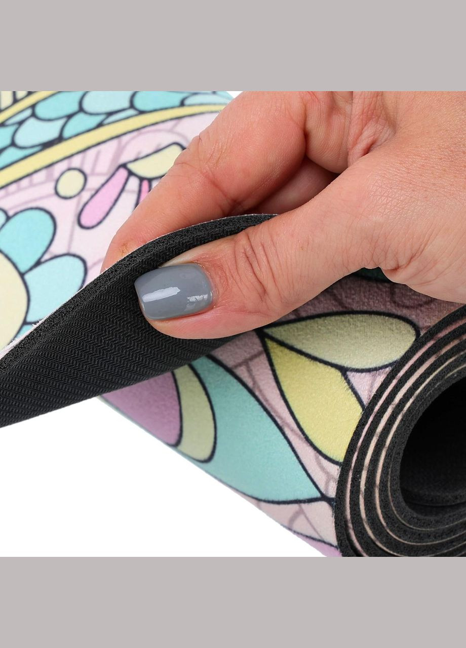 Килимок для йоги замшевий каучуковий FI-5662-70 Record (334304376)