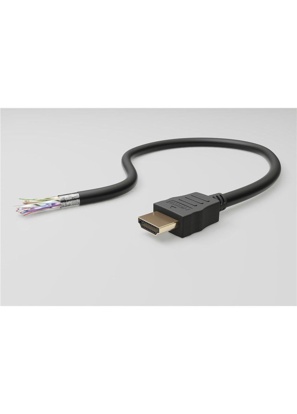 Кабель монітора сигнальний HDMI M/M (тато/тато) 3.0m HS+HEC+ARC 4K@30Hz D=6.0mm Gold Goobay (369646325)