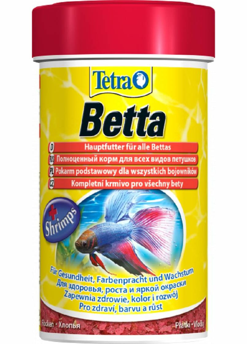 Корм Betta для акваріумних риб у пластівцях 100 мл (4004218129108) Tetra (279569369)