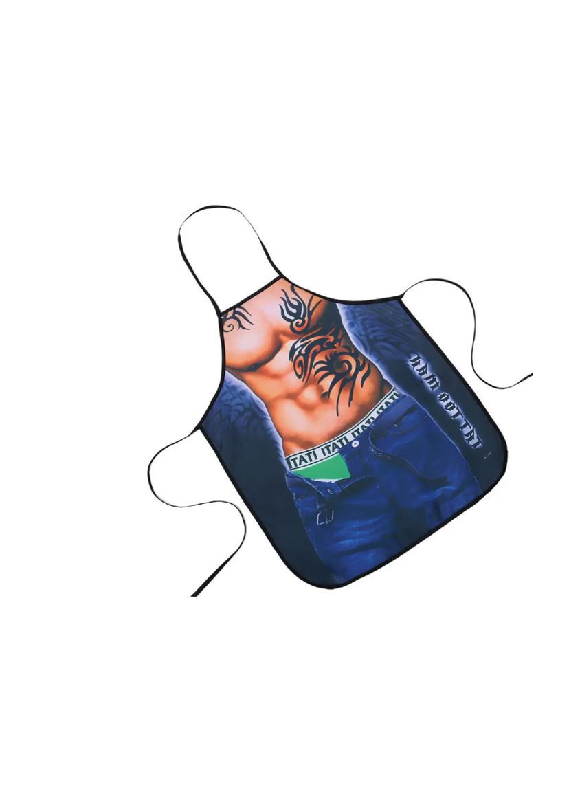 з приколом Чоловік з татуюванням 73 на 57 см різнобарвний Jannet Фартух (317638532)