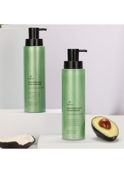 Шампунь для волосся Кератинове Відновлення безсульфатний з пантенолом BG404 №001, 400 мл Bogenia (368893929)