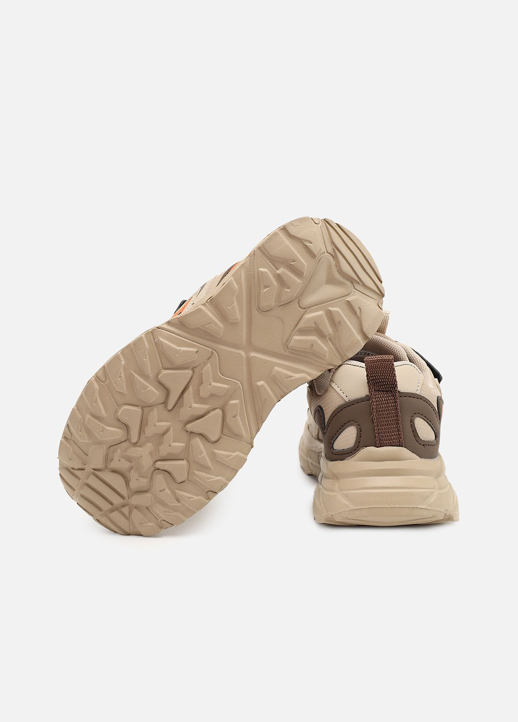 Коричневые демисезонные кроссовки для девочки, на плоской подошве цвет коричневый cb-00273829 Kimboo