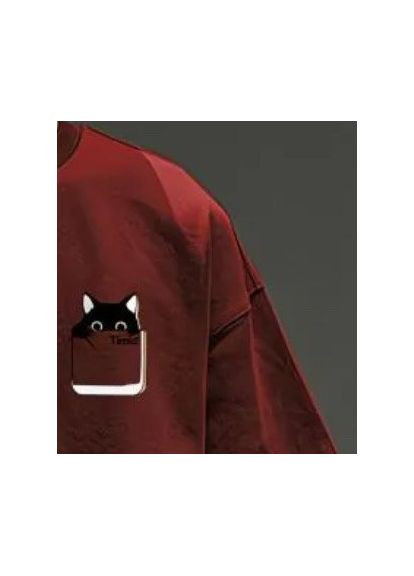 Бордова футболка чоловіча жіноча унисекс з коротким рукавом No Brand