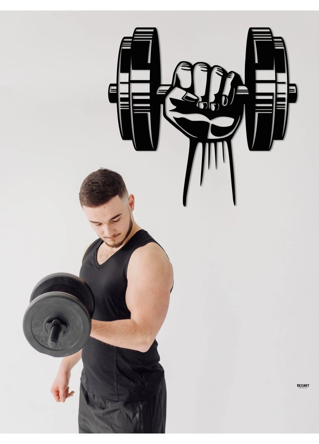 Дерев'яне панно декор для кімнати, вітальні "Strong" 90x85 см Decart (360611811)