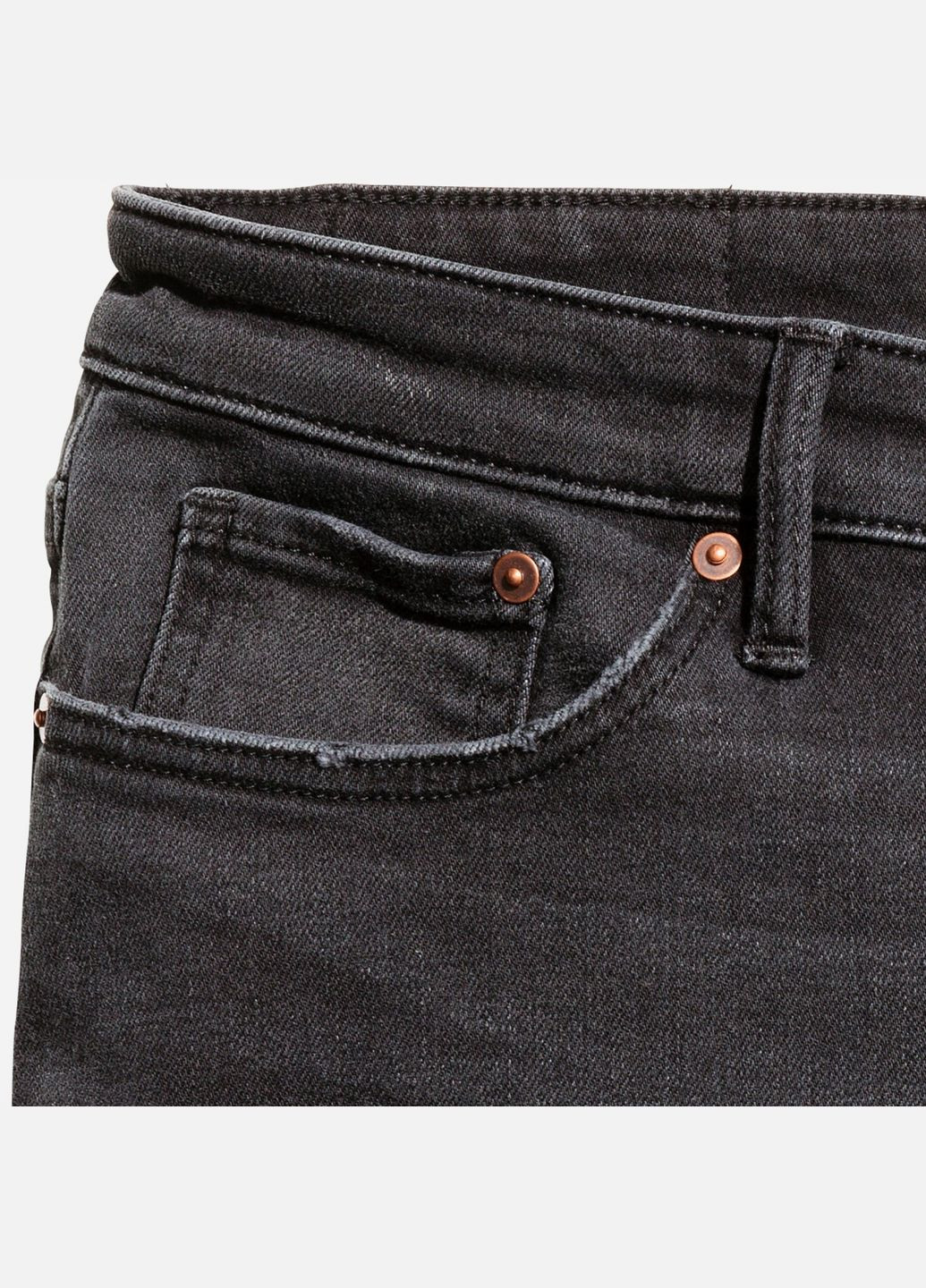 Шорти міні джинсові з відворотами для жінки L.O.G.G 0512508--5 34(XS) графітовий H&M (295354944)